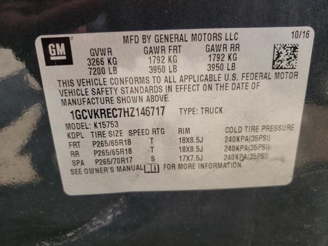 Photo 9 VIN: 1GCVKREC7HZ146717 - CHEVROLET SILVERADO 