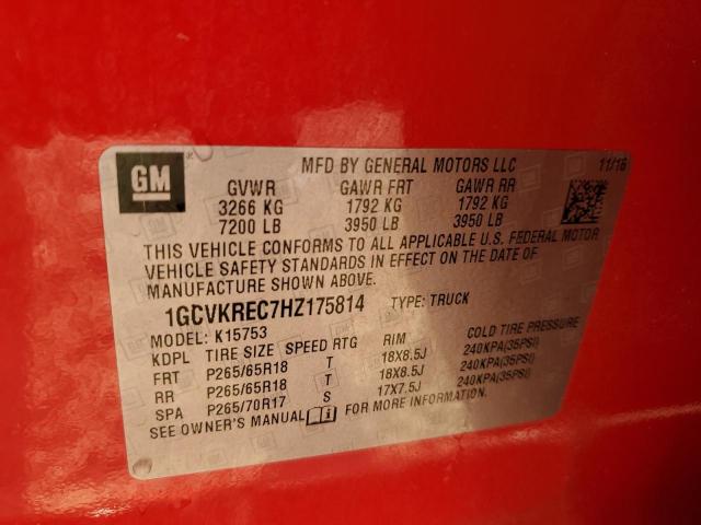 Photo 12 VIN: 1GCVKREC7HZ175814 - CHEVROLET SILVERADO 