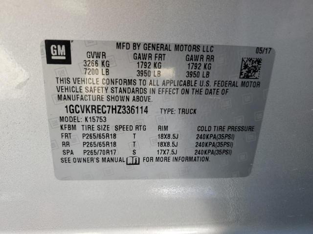 Photo 11 VIN: 1GCVKREC7HZ336114 - CHEVROLET SILVERADO 