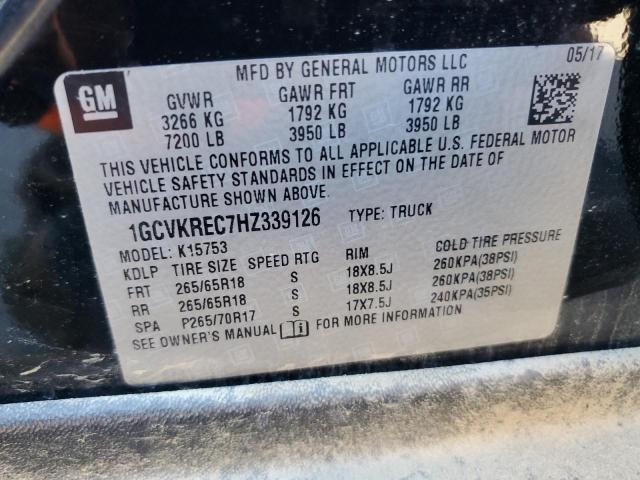 Photo 12 VIN: 1GCVKREC7HZ339126 - CHEVROLET SILVERADO 