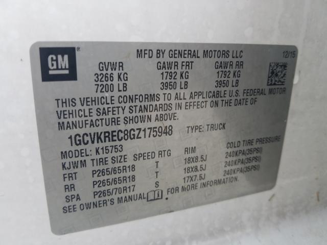 Photo 9 VIN: 1GCVKREC8GZ175948 - CHEVROLET SILVERADO 