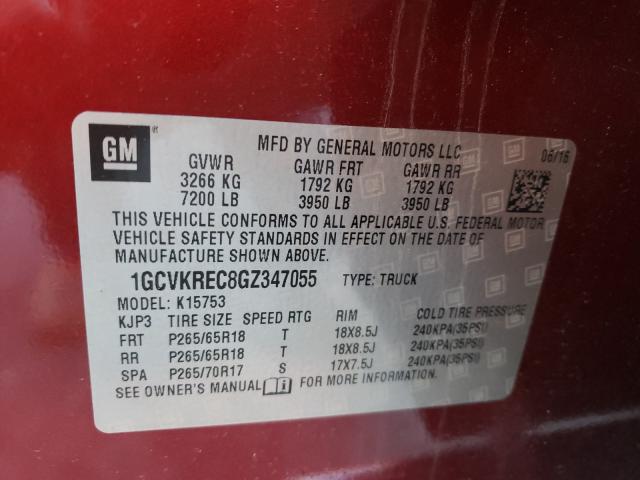 Photo 9 VIN: 1GCVKREC8GZ347055 - CHEVROLET SILVERADO 