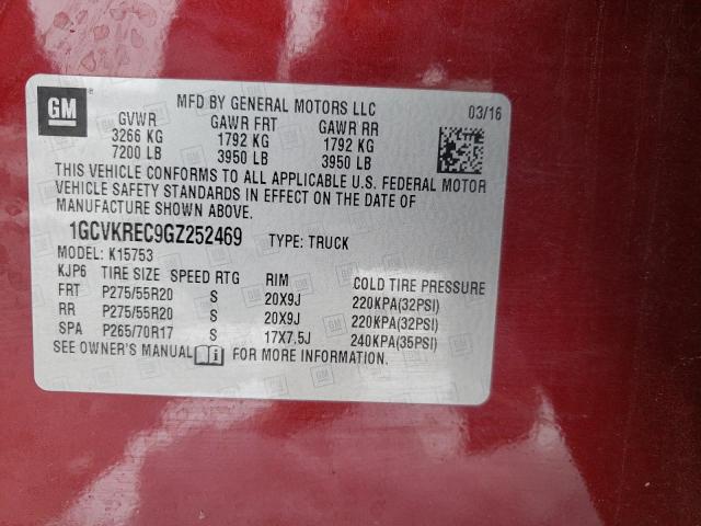 Photo 9 VIN: 1GCVKREC9GZ252469 - CHEVROLET SILVERADO 