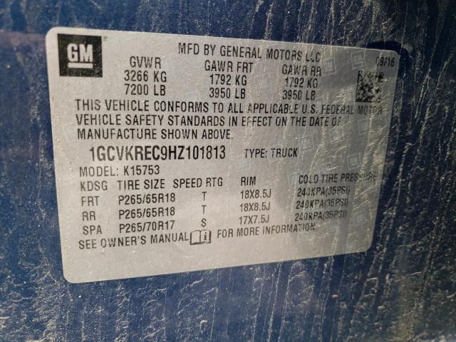 Photo 11 VIN: 1GCVKREC9HZ101813 - CHEVROLET SILVERADO 