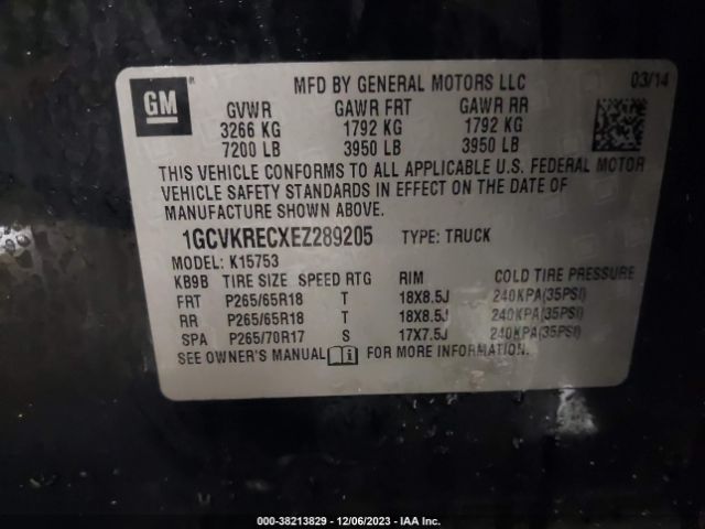 Photo 8 VIN: 1GCVKRECXEZ289205 - CHEVROLET SILVERADO 1500 