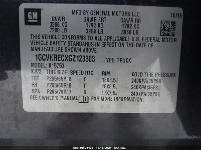 Photo 8 VIN: 1GCVKRECXGZ123303 - CHEVROLET SILVERADO 