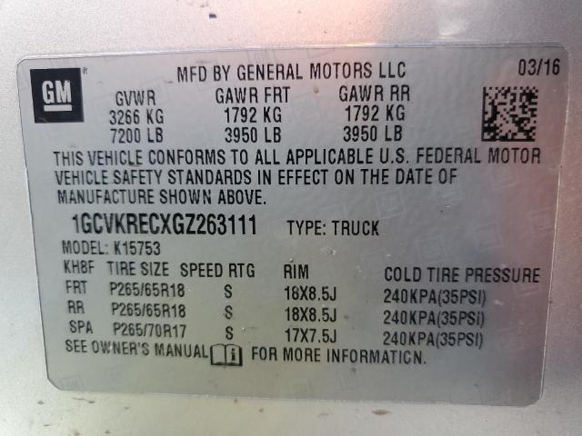 Photo 11 VIN: 1GCVKRECXGZ263111 - CHEVROLET SILVERADO 