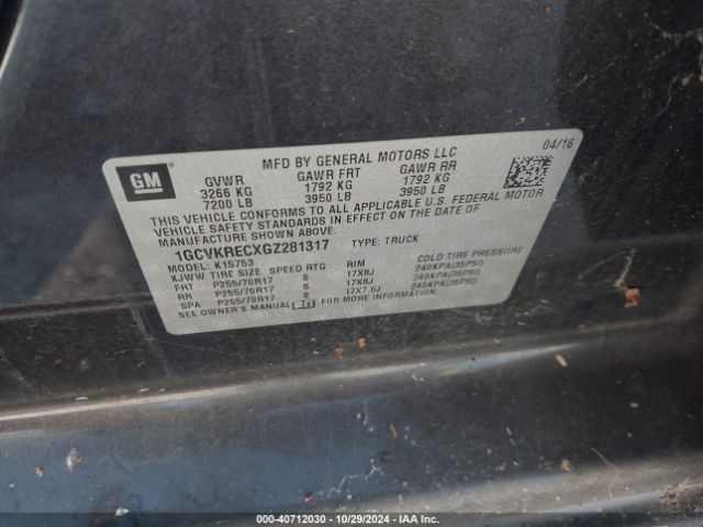 Photo 8 VIN: 1GCVKRECXGZ281317 - CHEVROLET SILVERADO 