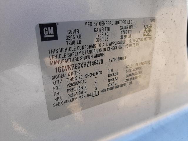 Photo 9 VIN: 1GCVKRECXHZ146470 - CHEVROLET SILVERADO 