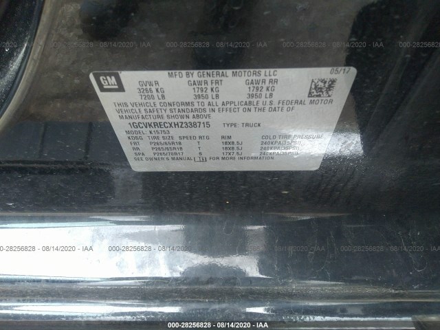 Photo 8 VIN: 1GCVKRECXHZ338715 - CHEVROLET SILVERADO 1500 