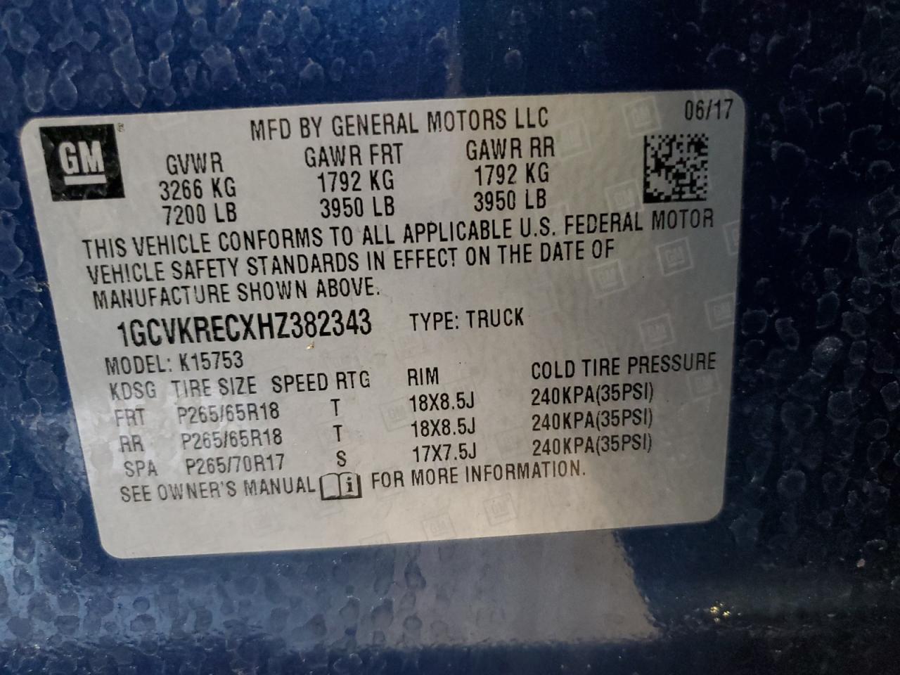 Photo 11 VIN: 1GCVKRECXHZ382343 - CHEVROLET SILVERADO 