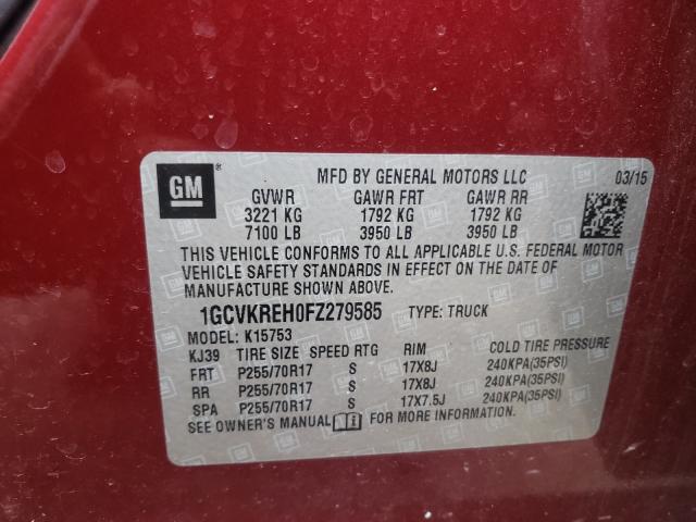 Photo 9 VIN: 1GCVKREH0FZ279585 - CHEVROLET SILVERADO 