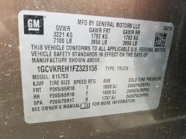 Photo 9 VIN: 1GCVKREH1FZ323156 - CHEVROLET SILVERADO 