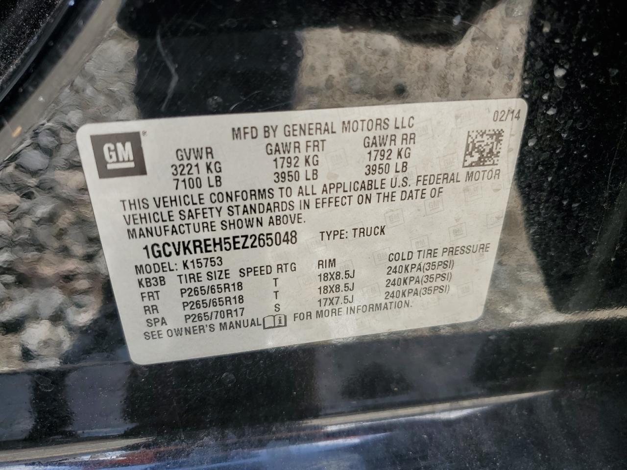 Photo 11 VIN: 1GCVKREH5EZ265048 - CHEVROLET SILVERADO 