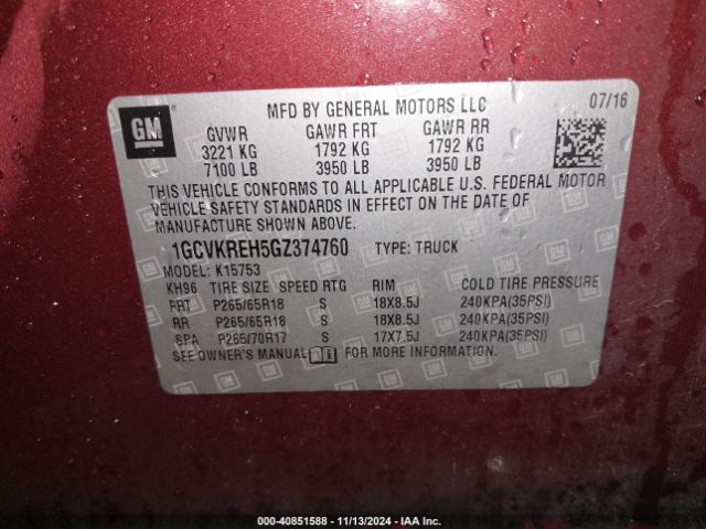 Photo 8 VIN: 1GCVKREH5GZ374760 - CHEVROLET SILVERADO 