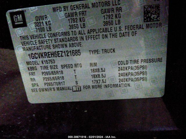 Photo 8 VIN: 1GCVKREH6EZ121685 - CHEVROLET SILVERADO 1500 