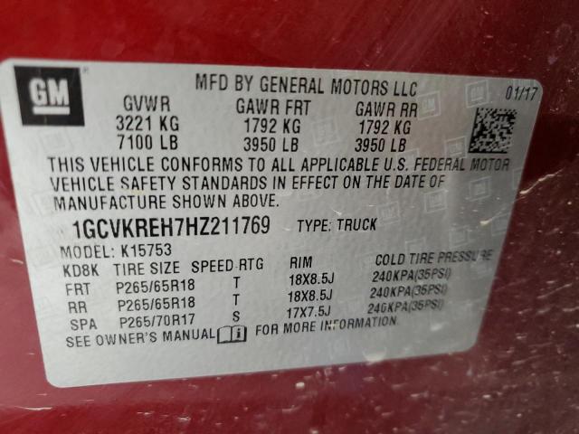 Photo 11 VIN: 1GCVKREH7HZ211769 - CHEVROLET SILVERADO 