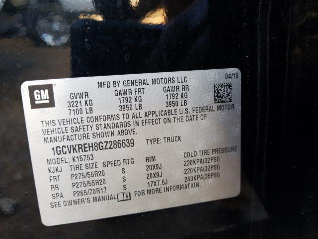 Photo 9 VIN: 1GCVKREH8GZ286639 - CHEVROLET SILVERADO 