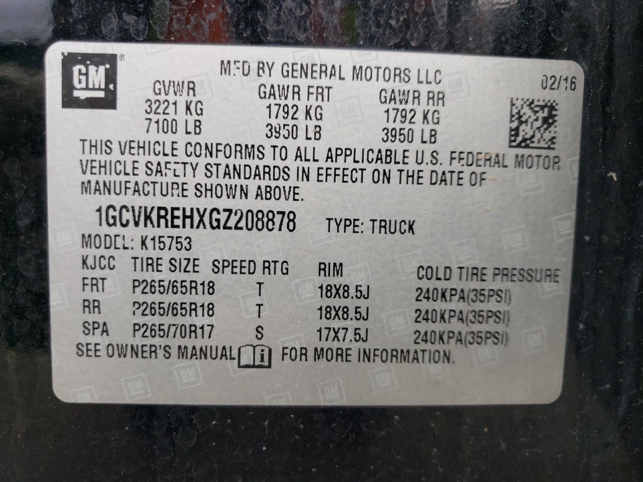 Photo 11 VIN: 1GCVKREHXGZ208878 - CHEVROLET SILVERADO 