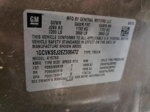 Photo 9 VIN: 1GCVKSEJ2EZ306472 - CHEVROLET 1500 