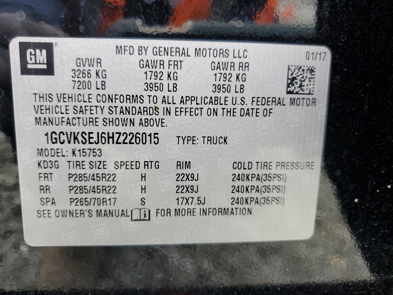 Photo 11 VIN: 1GCVKSEJ6HZ226015 - CHEVROLET SILVERADO 