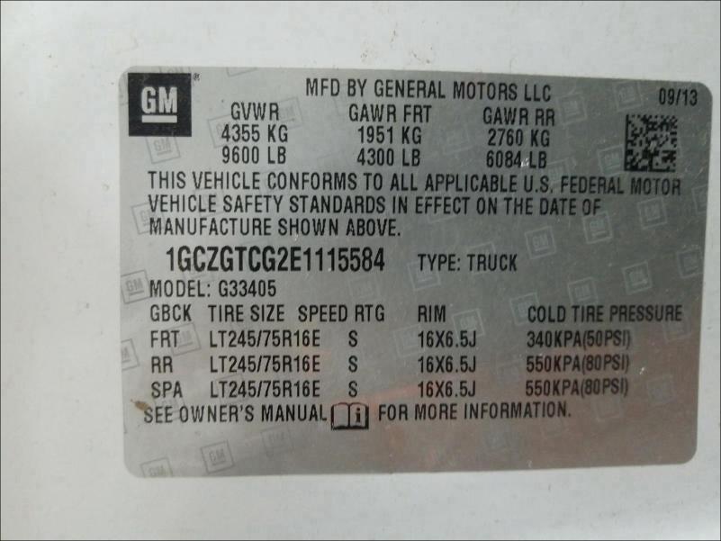 Photo 9 VIN: 1GCZGTCG2E1115584 - CHEVROLET EXPRESS G3 