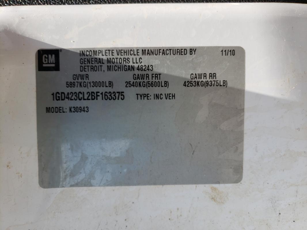 Photo 9 VIN: 1GD423CL2BF163375 - GMC SIERRA K35 