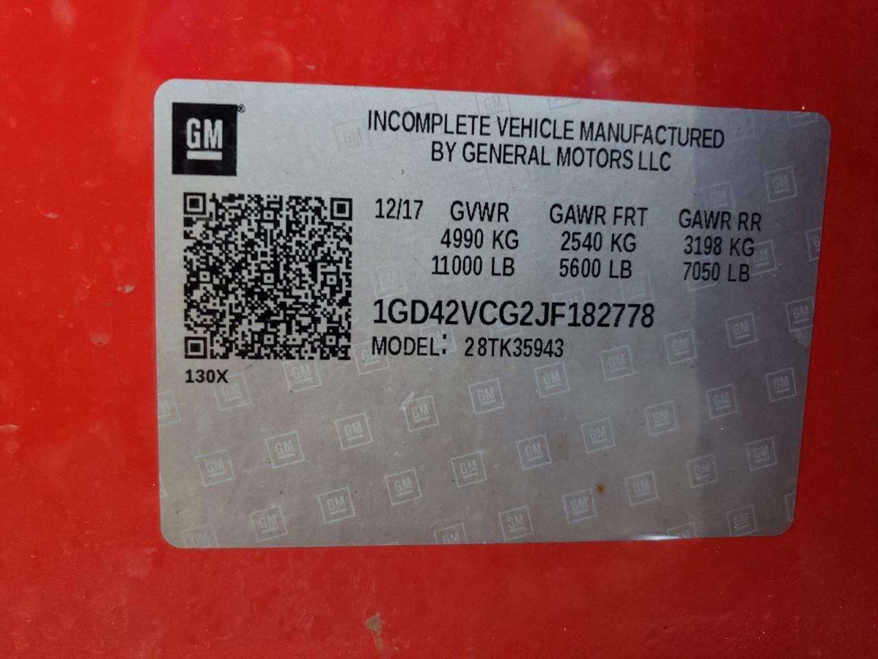 Photo 12 VIN: 1GD42VCG2JF182778 - GMC SIERRA 