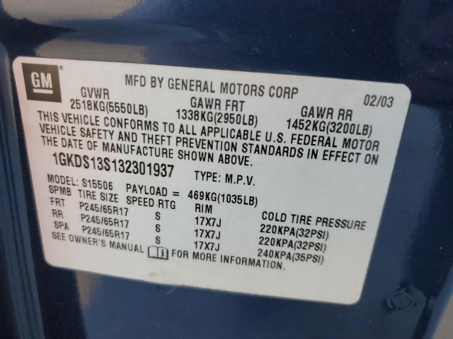 Photo 13 VIN: 1GKDS13S132301937 - GMC ENVOY 