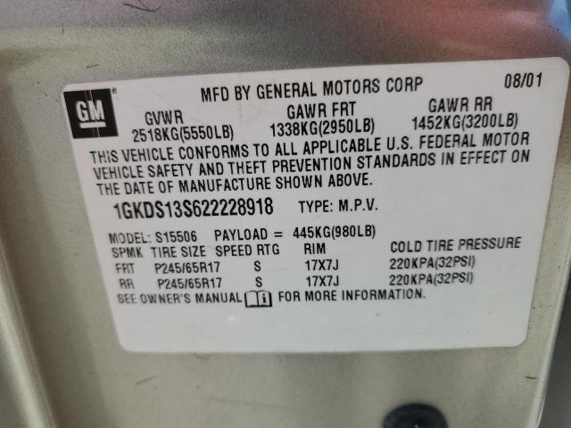 Photo 12 VIN: 1GKDS13S622228918 - GMC ENVOY 