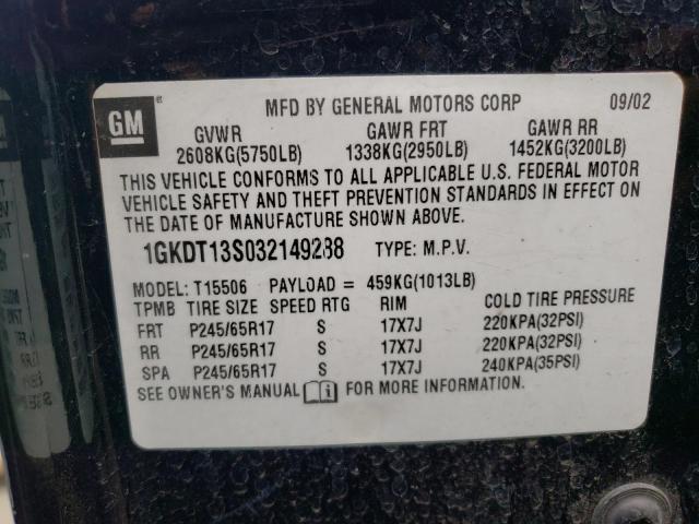 Photo 11 VIN: 1GKDT13S032149288 - GMC ENVOY 