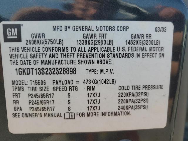 Photo 12 VIN: 1GKDT13S232328898 - GMC ENVOY 