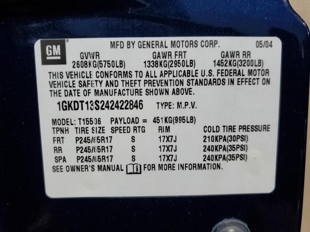 Photo 12 VIN: 1GKDT13S242422846 - GMC ENVOY 