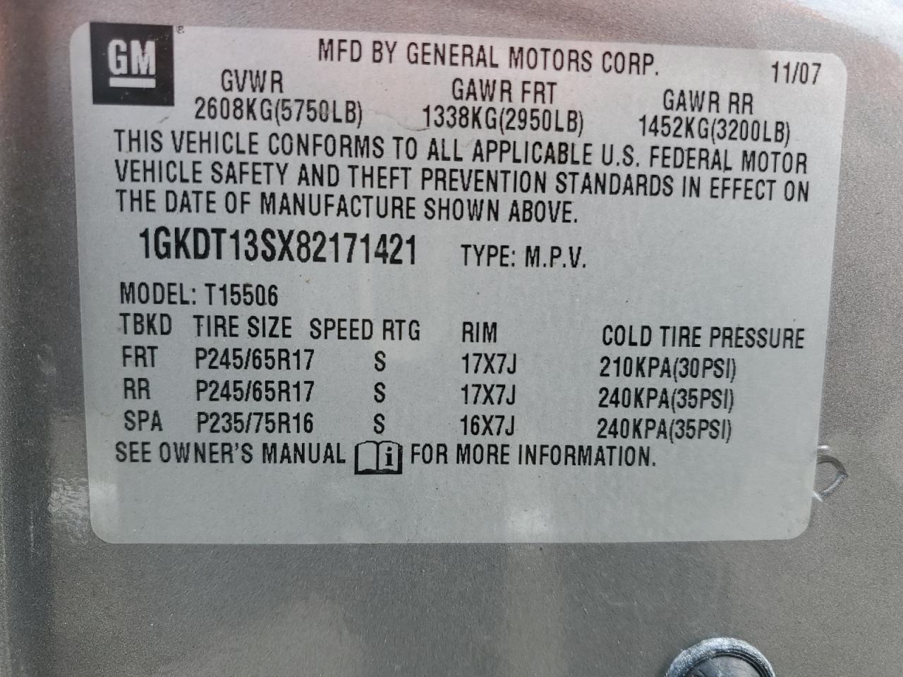 Photo 11 VIN: 1GKDT13SX82171421 - GMC ENVOY 