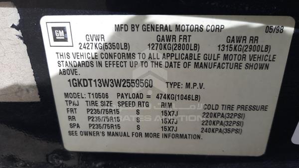 Photo 1 VIN: 1GKDT13W3W2559560 - GMC ENVOY 