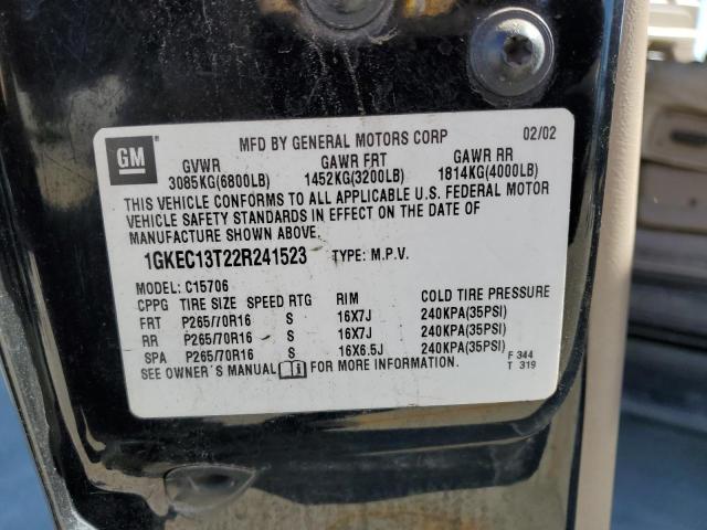 Photo 12 VIN: 1GKEC13T22R241523 - GMC YUKON 