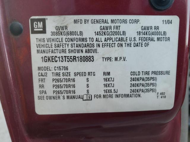 Photo 13 VIN: 1GKEC13T55R180883 - GMC YUKON 