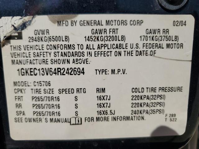 Photo 13 VIN: 1GKEC13V64R242694 - GMC YUKON 