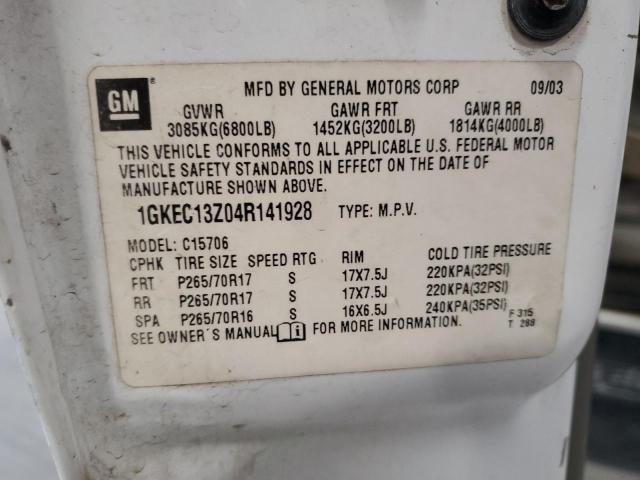 Photo 12 VIN: 1GKEC13Z04R141928 - GMC YUKON 