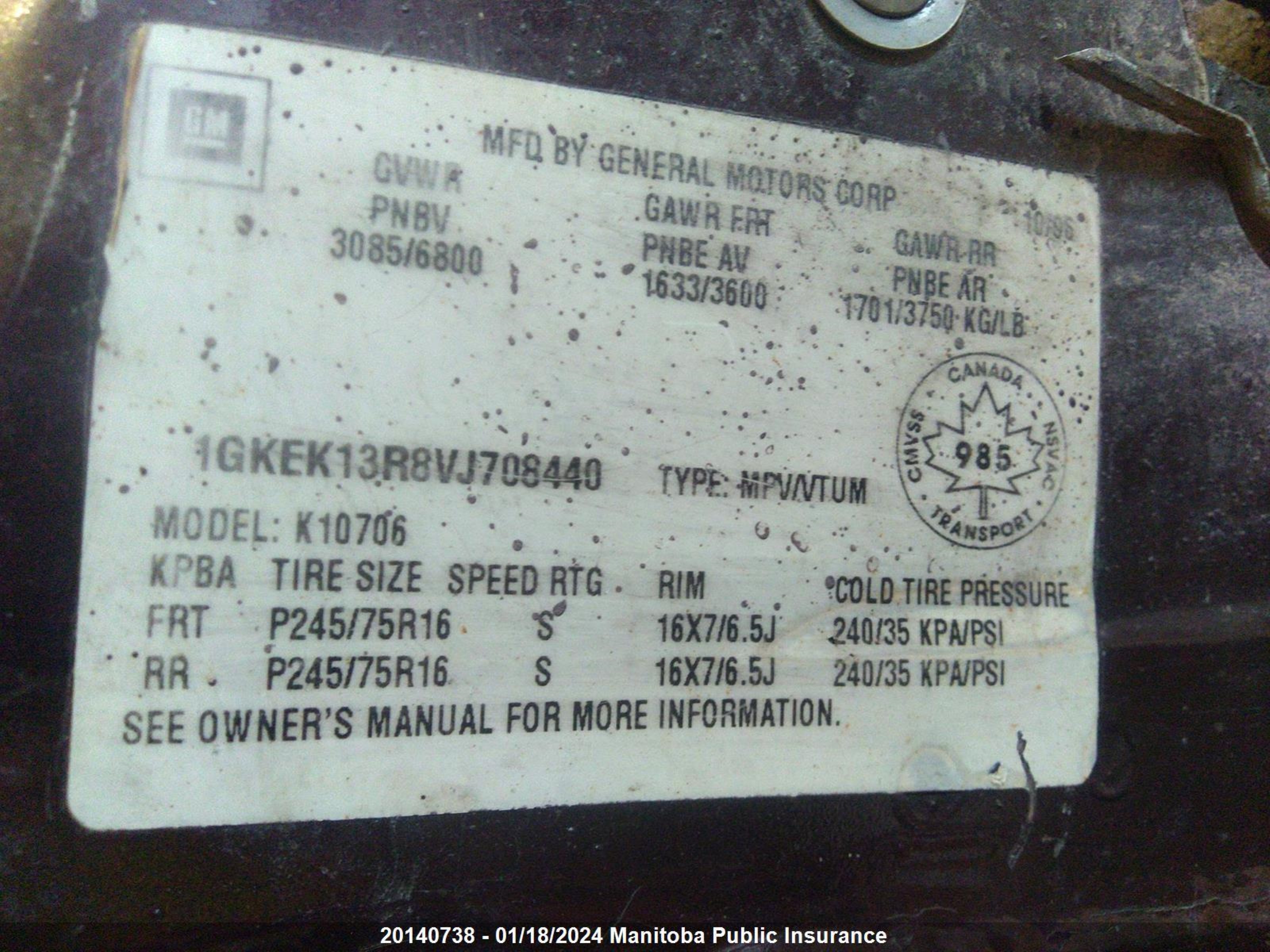 Photo 8 VIN: 1GKEK13R8VJ708440 - GMC YUKON 