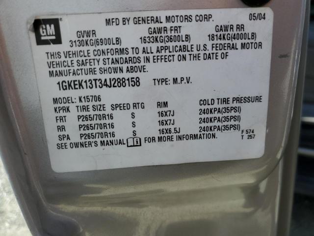 Photo 12 VIN: 1GKEK13T34J288158 - GMC YUKON 