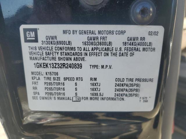 Photo 13 VIN: 1GKEK13Z32R240839 - GMC YUKON 