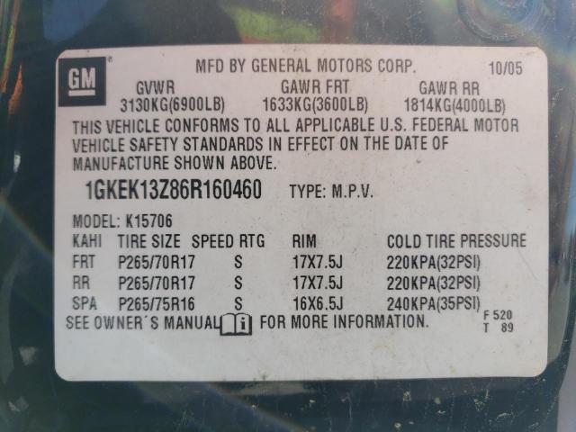 Photo 12 VIN: 1GKEK13Z86R160460 - GMC YUKON 