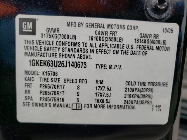 Photo 11 VIN: 1GKEK63U26J140673 - GMC YUKON DENA 