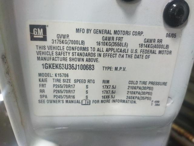 Photo 12 VIN: 1GKEK63U36J100683 - GMC YUKON 