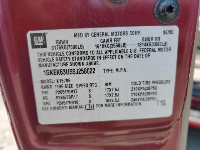 Photo 13 VIN: 1GKEK63U55J258022 - GMC YUKON DENA 