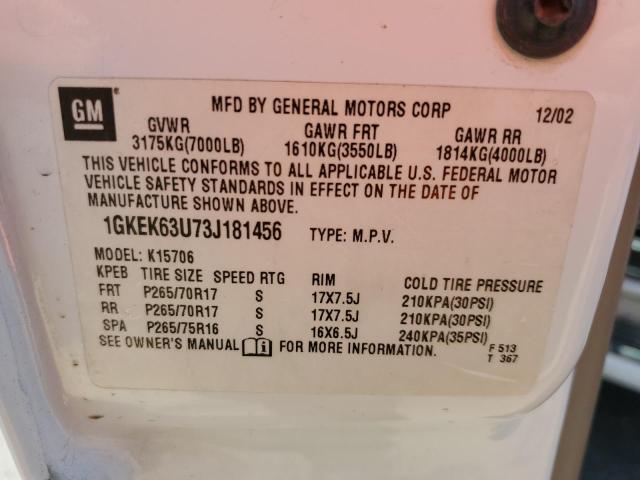 Photo 12 VIN: 1GKEK63U73J181456 - GMC YUKON 