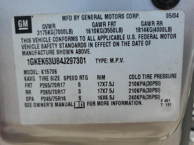 Photo 12 VIN: 1GKEK63U84J297301 - GMC YUKON 