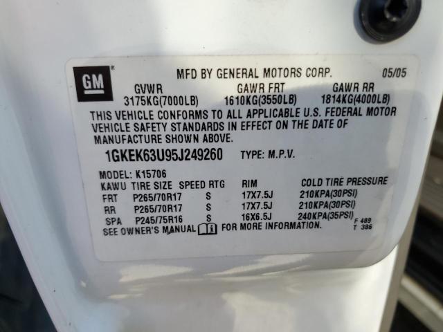 Photo 12 VIN: 1GKEK63U95J249260 - GMC YUKON 