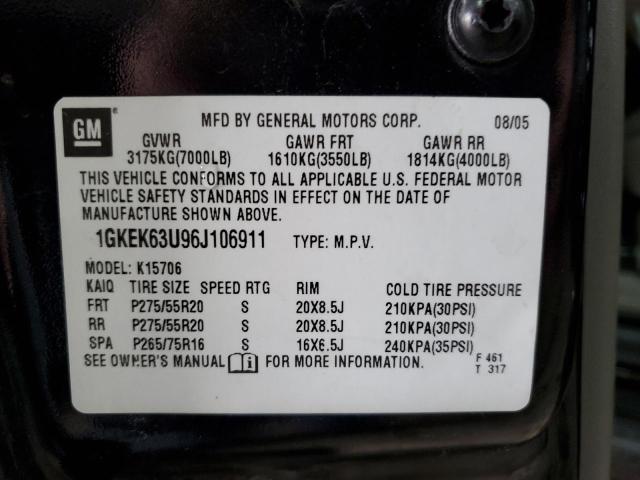 Photo 13 VIN: 1GKEK63U96J106911 - GMC YUKON 